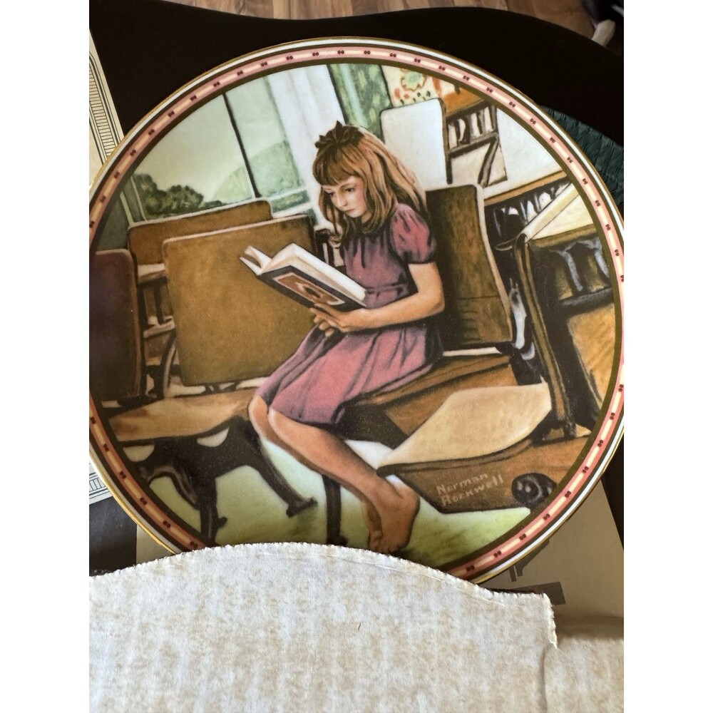 1988 Norman Rockwell - VTG Knowles Collector Plate "Worlds Away" W/COA
